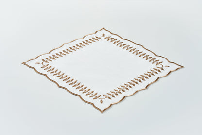 Leaf Brown Square Napkin