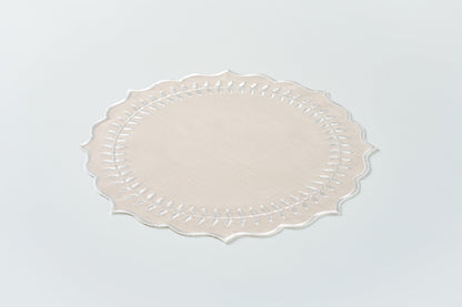 Leaf Beige Round Placemat - LEA Home Stories International