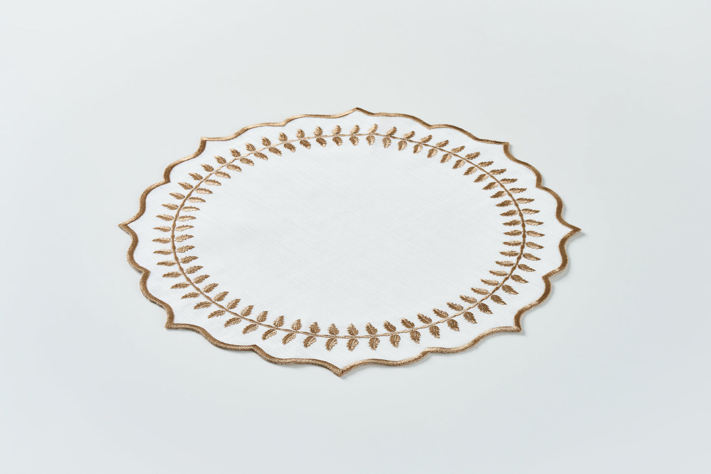 Leaf Brown Round Placemat
