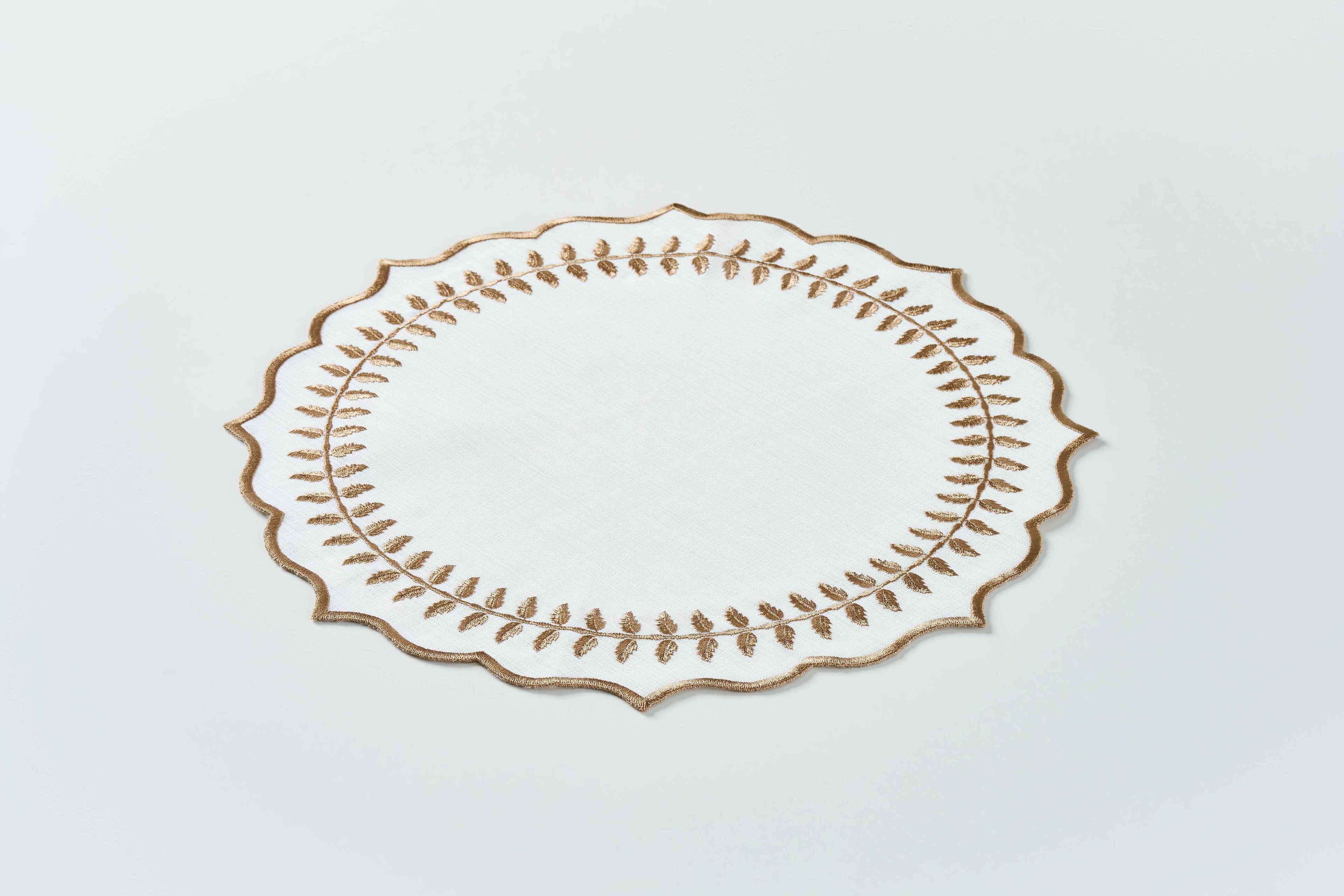 Leaf Brown Round Placemat