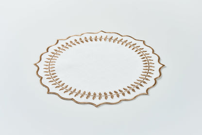 Leaf Brown Round Placemat