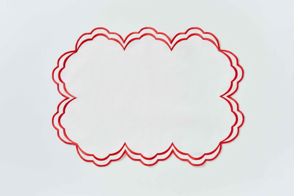 Red Round Placemat
