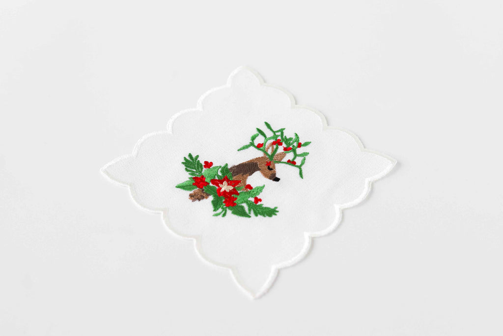 Deer Patterned Cocktail Napkin
