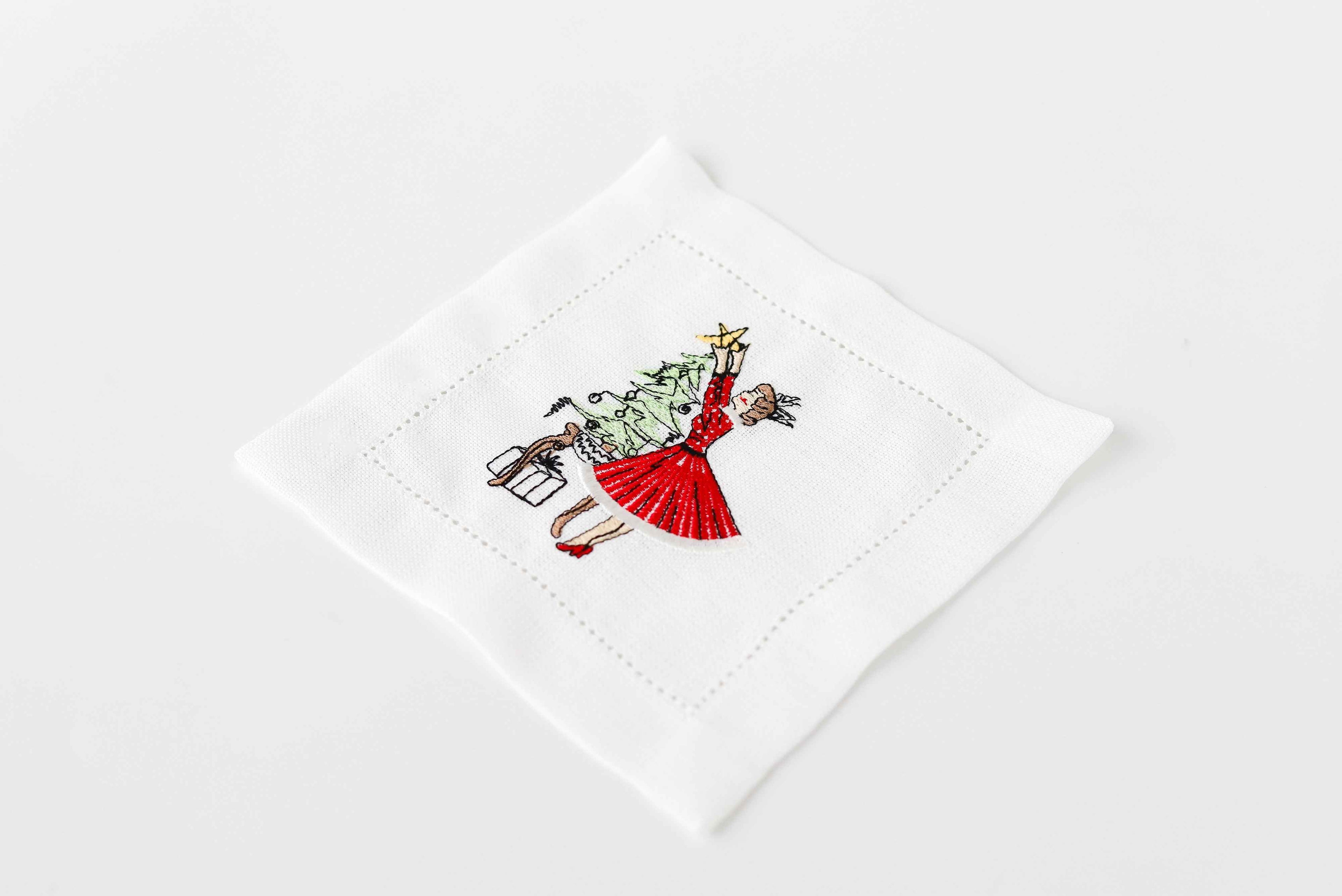 Pine Tree Cocktail Napkin