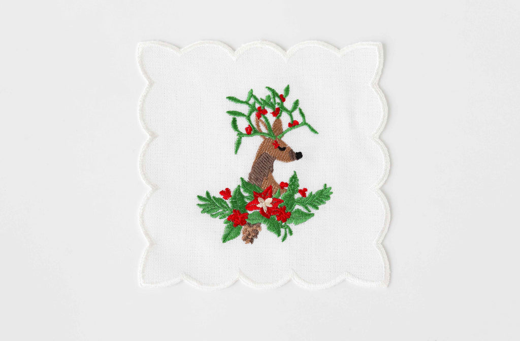 Deer Patterned Cocktail Napkin