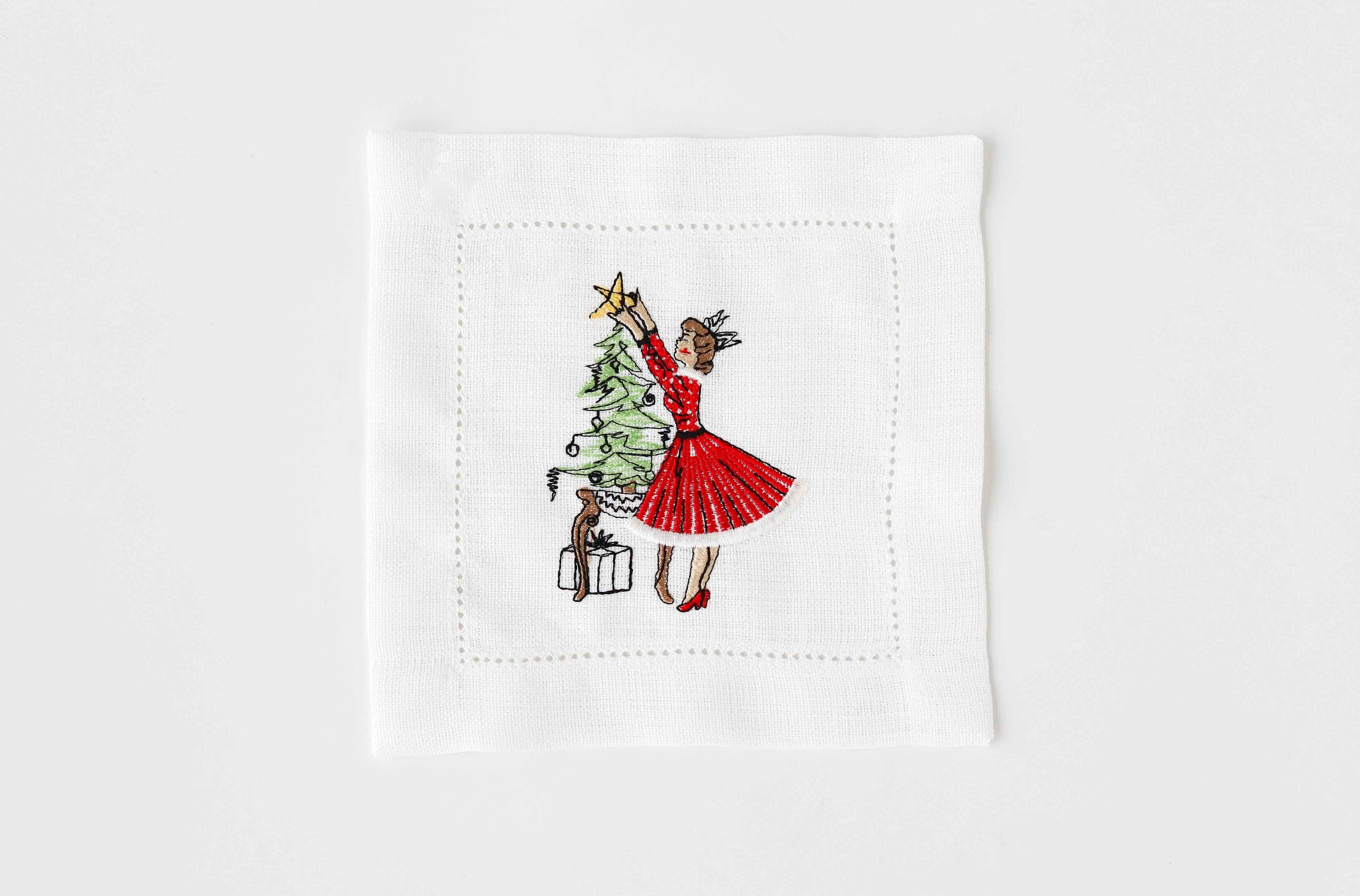 Pine Tree Cocktail Napkin