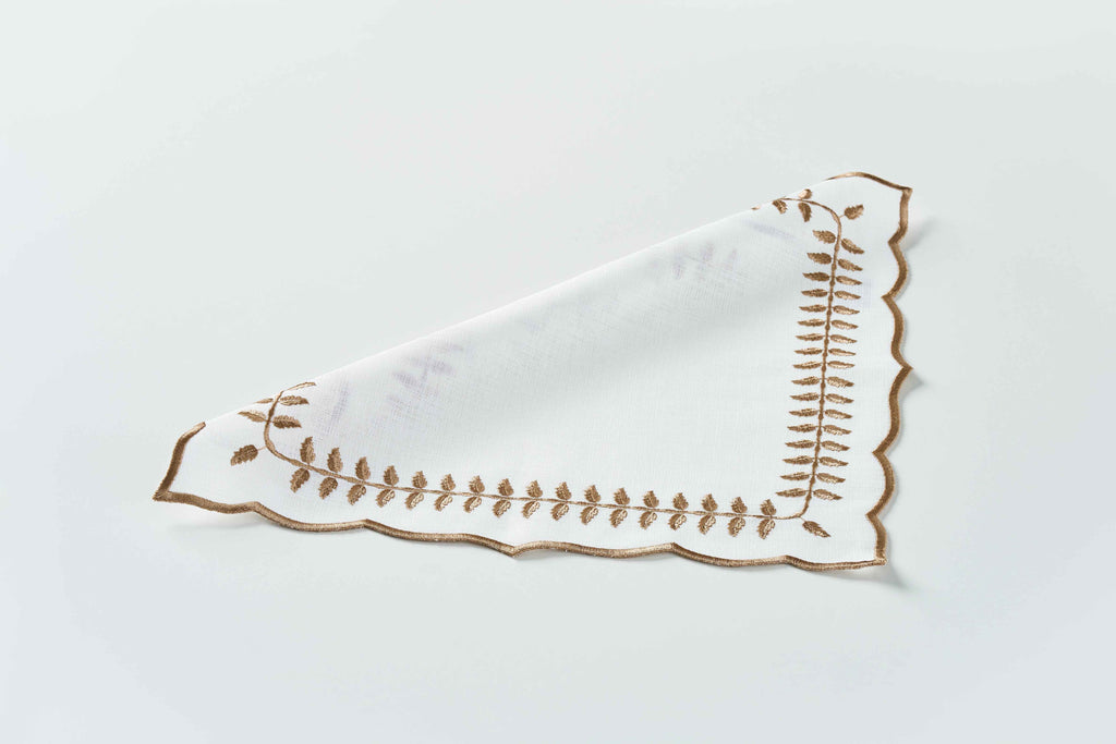 Leaf Brown Square Napkin